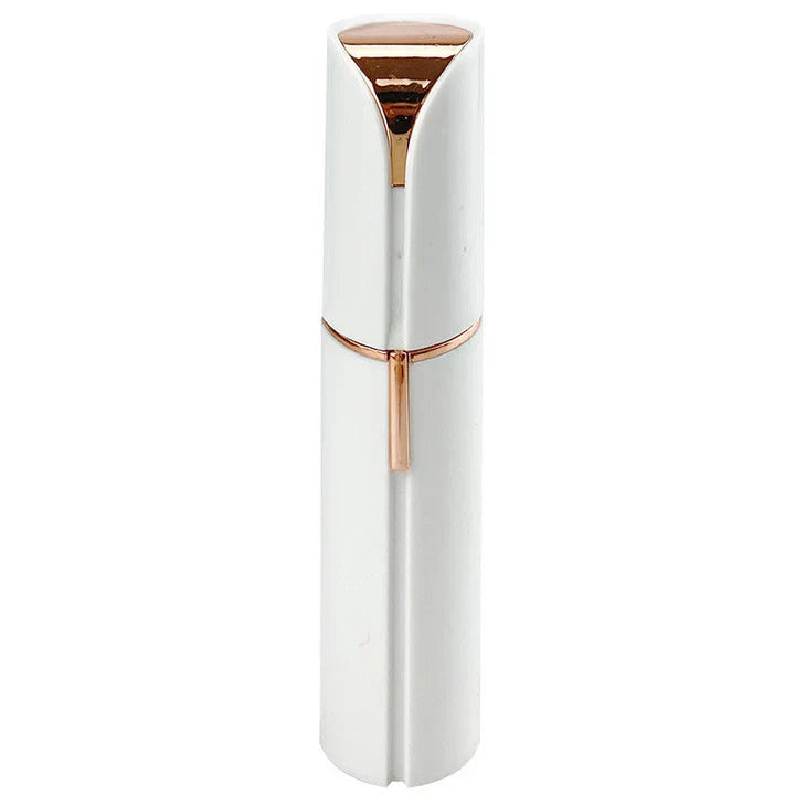 Épilateur visage compact, petit, blanc, épilation précise et douce, idéal pour zones sensibles, facile à transporter.