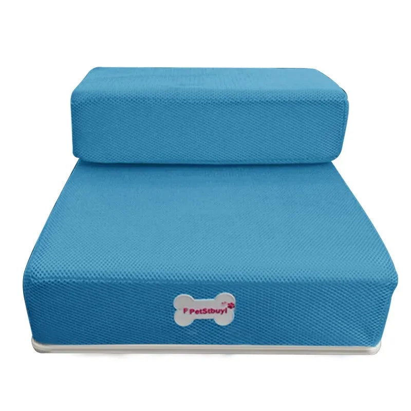 Escalier pour animaux antidérapant. Confort et sécurité pour chiens et chats.  Mousse douce, facile à nettoyer.