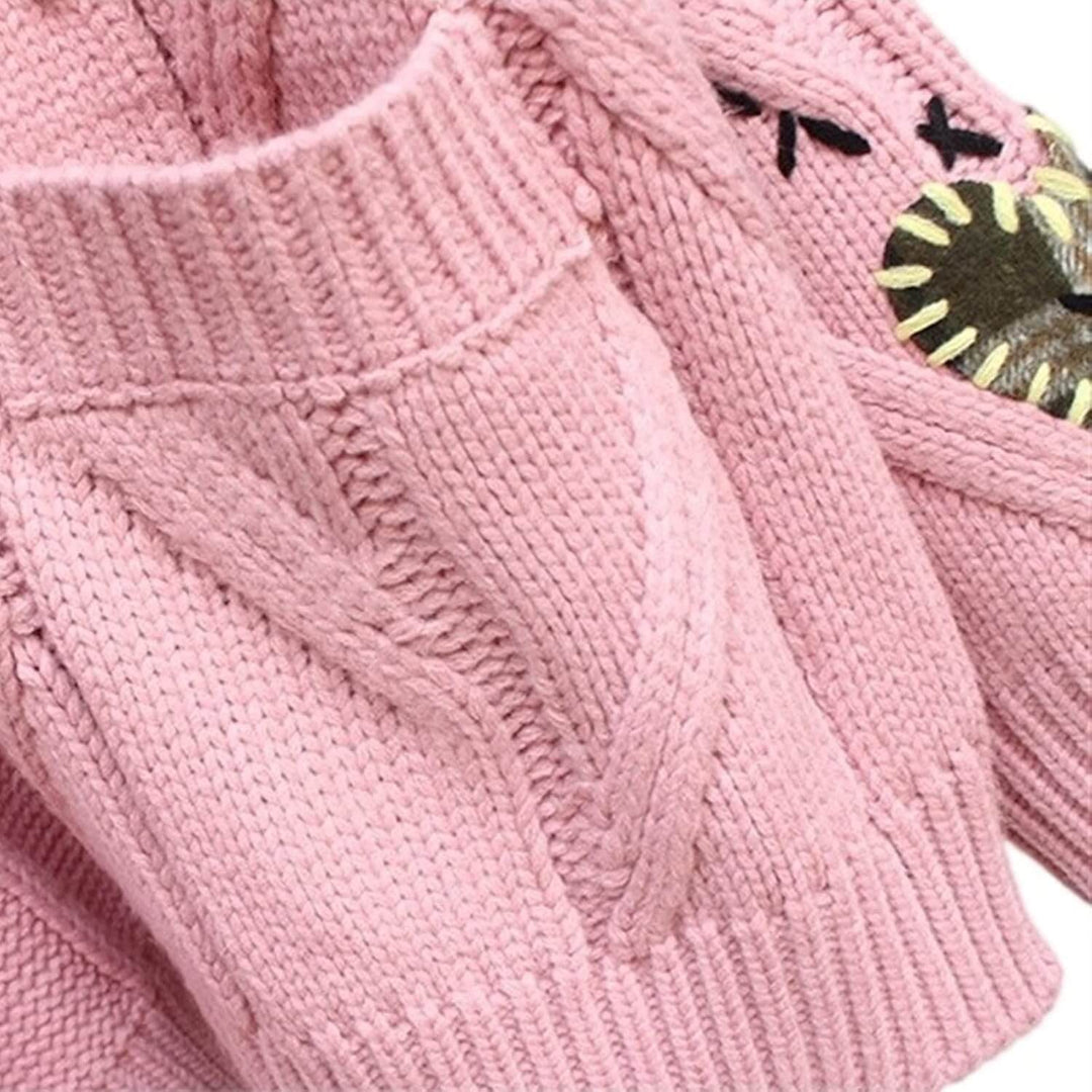 Esdlajks Söt Loose Knit Cardigan för Kvinnor – Japansk College Stil - Glowseva