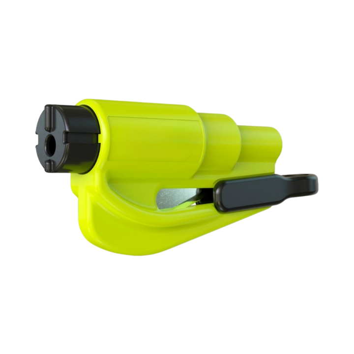 Outil essentiel 2 en 1 brise vitre et coupe ceinture

 -Jaune - Ozerty