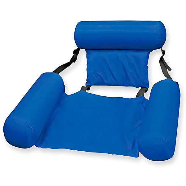 "Fauteuil de natation ergonomique flottant avec dossier, idéal pour confort et stabilité aquatique, piscine ou plage."