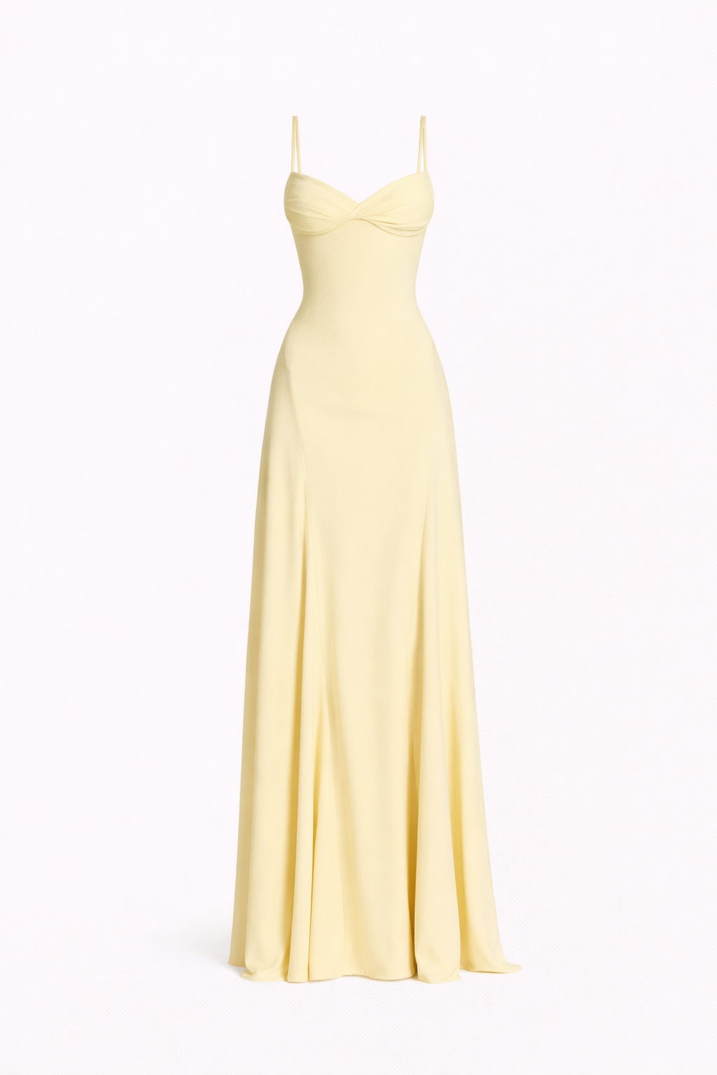 Robe longue femme élégante à bretelles, dos corset, idéale pour une soirée ou un bal. Style A-ligne chic.