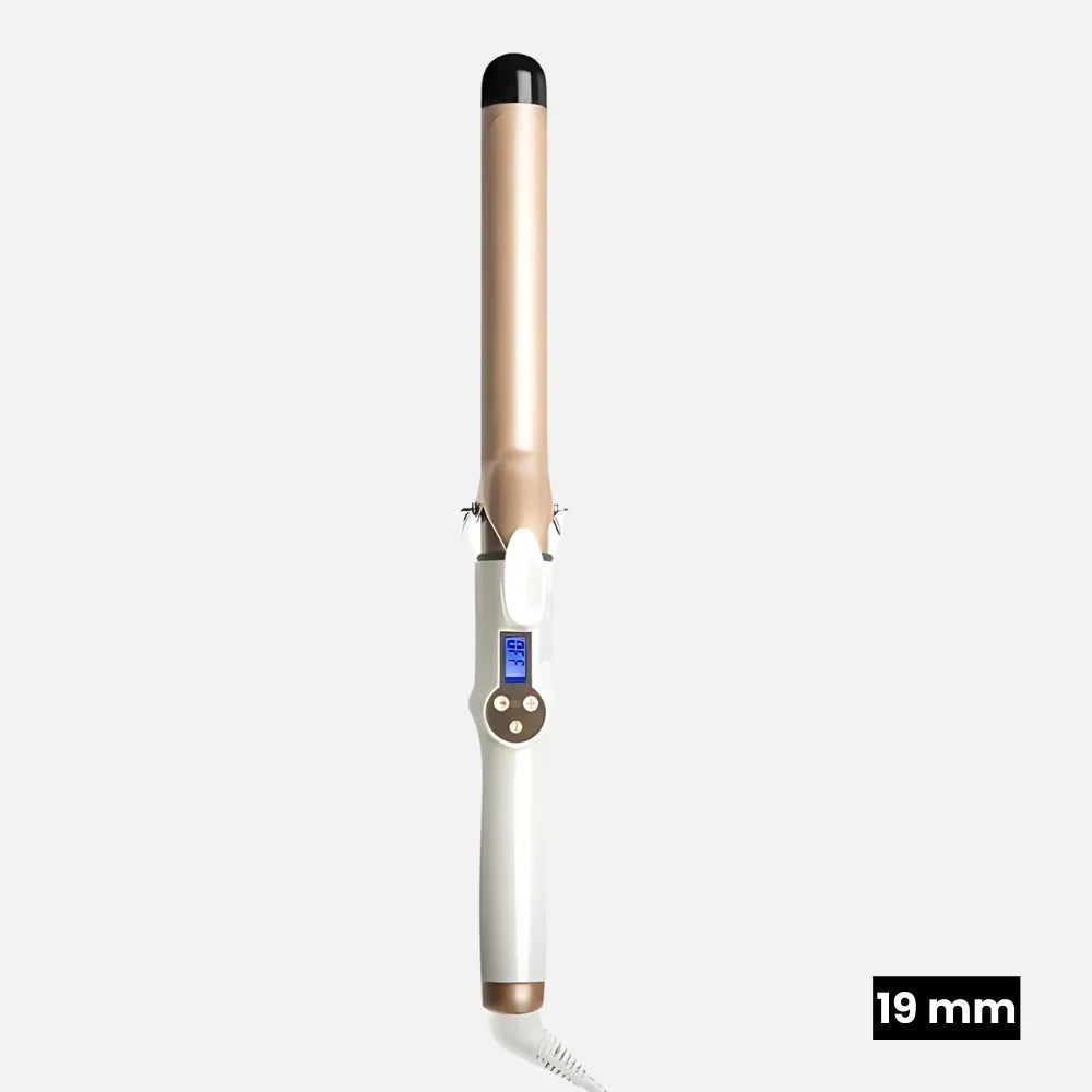 "Fer à Friser TwistCer moderne avec revêtement céramique, idéal pour cheveux courts crépus, créant boucles définies et éclata