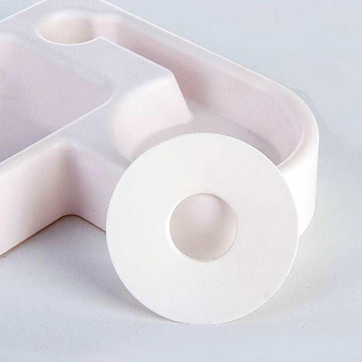 Fontaine à eau chat 500ml, sans électricité. Design moderne et compact, système 2-en-1 pour eau et nourriture.