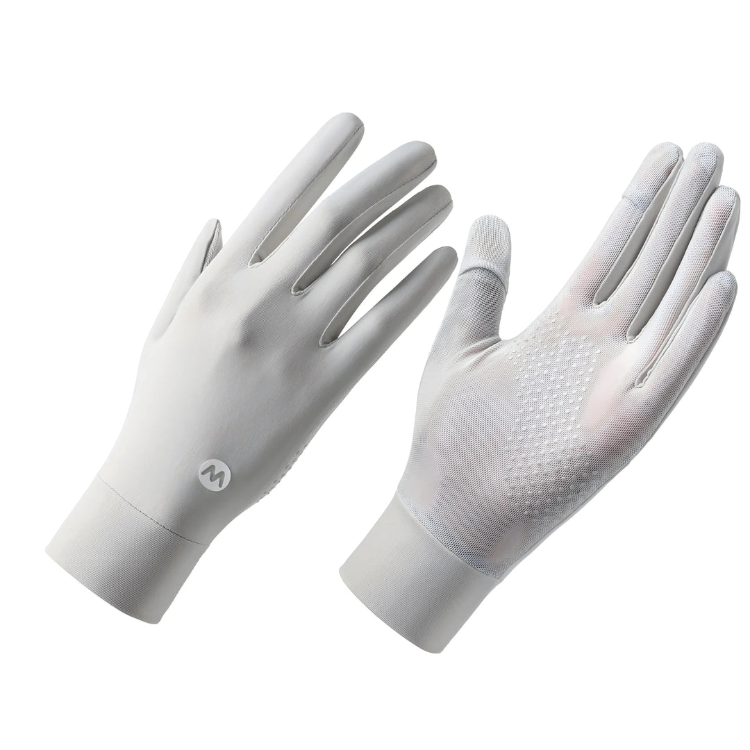 Gants anti-UV roses pour femme, protection solaire mains UPF50+, idéaux été, conduite ou jardinage.
