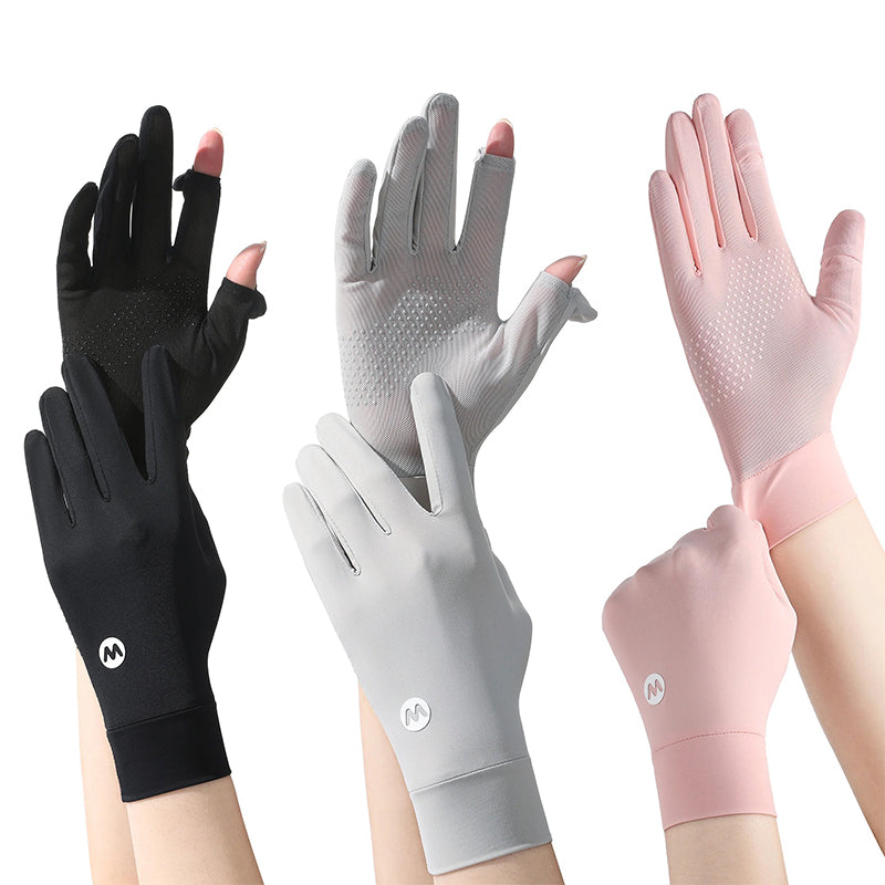 Accessoire femme: gants anti-UV UPF50+ offrant une protection solaire efficace pour les mains en été.