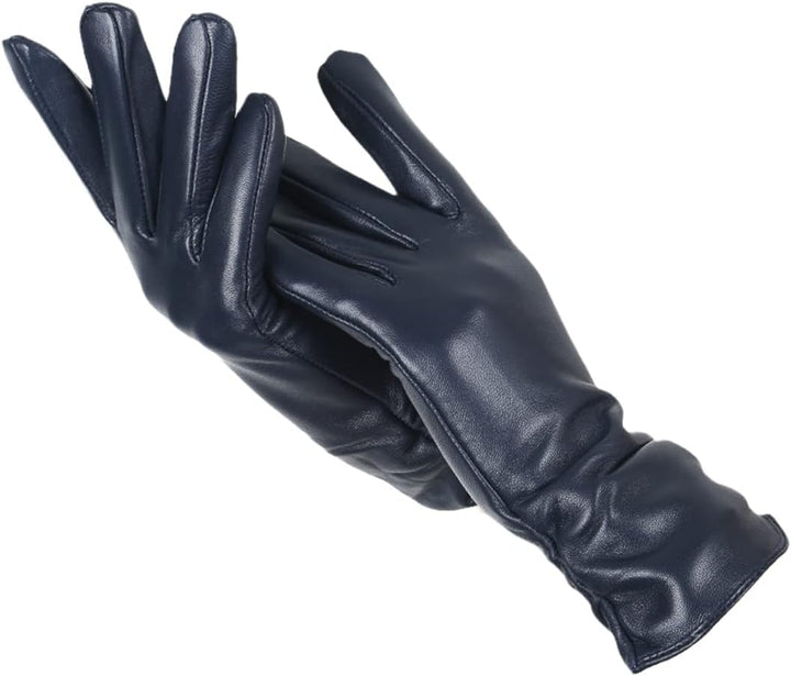 Gants classiques noirs élégants pour femmes, parfaits pour l'hiver, offrant chaleur et confort.
