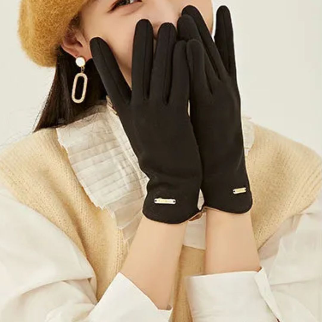 Gants chauds pour femmes, idéaux pour les activités extérieures hivernales, compatibles écran tactile.