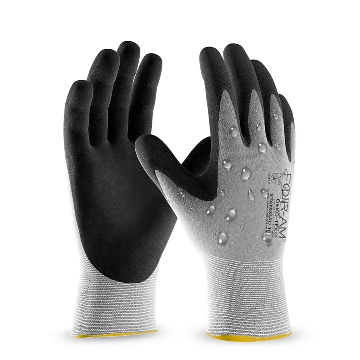 Gants de protection unisexes légers et hydrofuges en nitrile, idéaux pour travail, jardinage, bricolage.