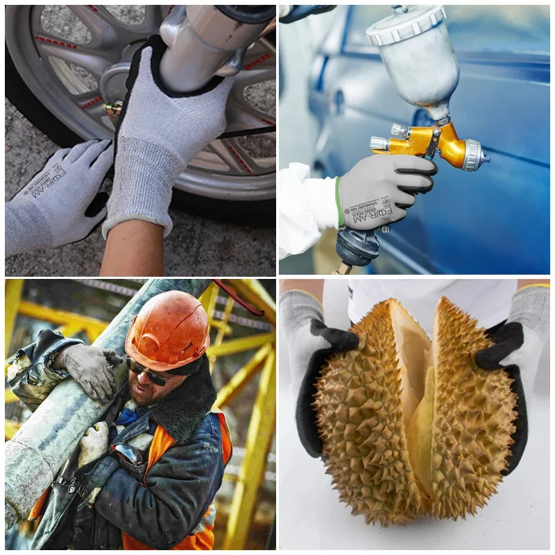 Gants de protection unisexes légers et hydrofuges, avec protection UV et anti-abrasion pour tous travaux.