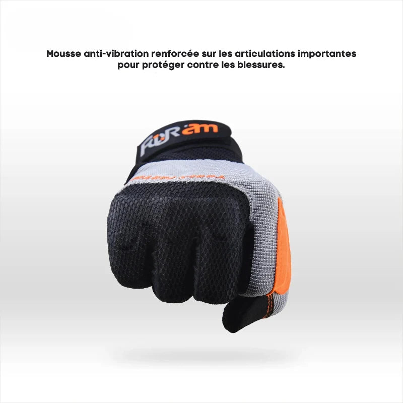 Gants de protection moto et vélo tactiles, avec fonctions anti-vibration et adhérence renforcée.