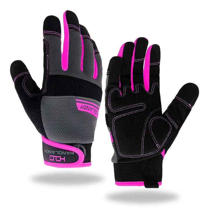 Gants de travail flexibles pour femmes, compatibles écran tactile, idéaux bricolage & jardinage. Protection mains assurée.
