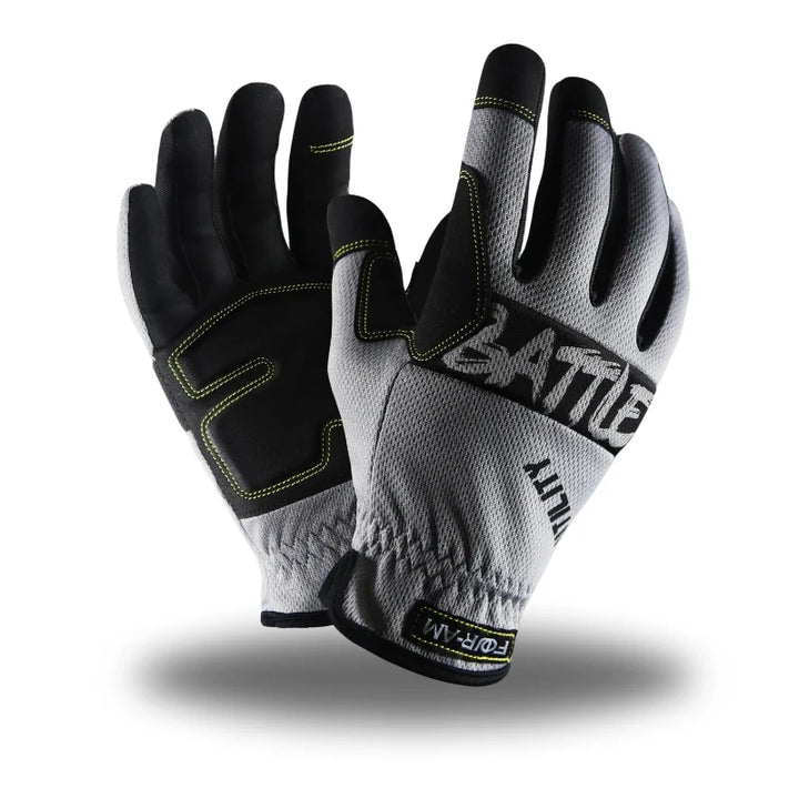 Gants de travail unisexes, antidérapants et tactiles, idéaux pour protection main, bricolage et écran tactile.