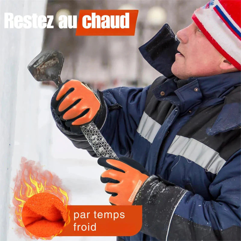 Gants de protection main unisexes, robustes et chauds, parfaits pour travaux extérieurs en hiver et contre l'humidité.