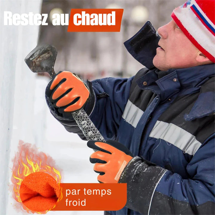 Gants de protection main unisexes, robustes et chauds, parfaits pour travaux extérieurs en hiver et contre l'humidité.