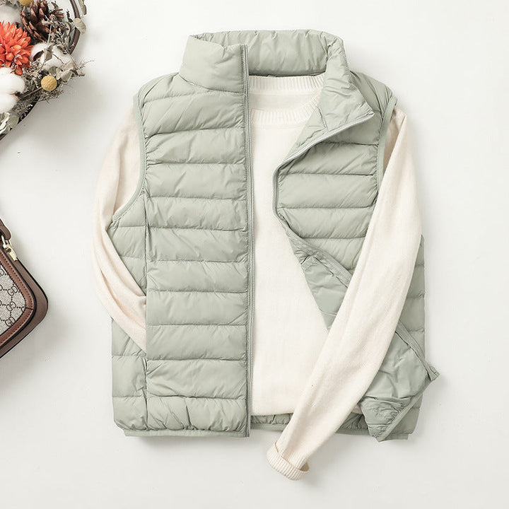 Gilet matelassé femme ultra-léger, élégant et chaud, idéal pour superposer, toutes saisons.