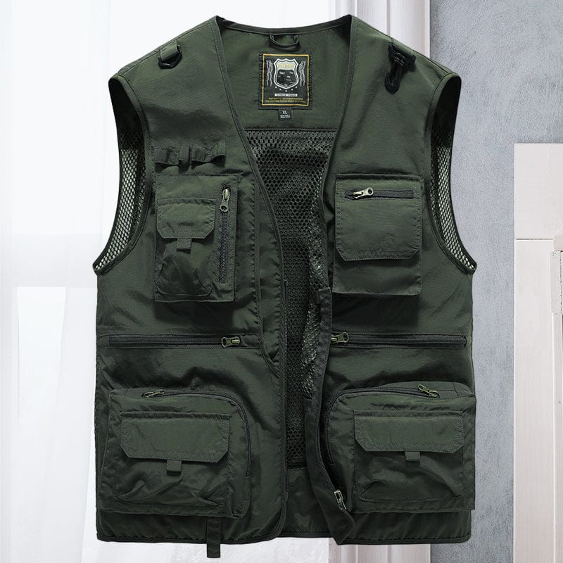 Gilet été multi-poches, léger et respirant.  Parfait pour activités outdoor. Plusieurs couleurs.