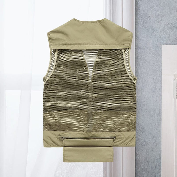 Gilet été multi-poches, léger et respirant.  Parfait pour activités outdoor. Plusieurs couleurs.