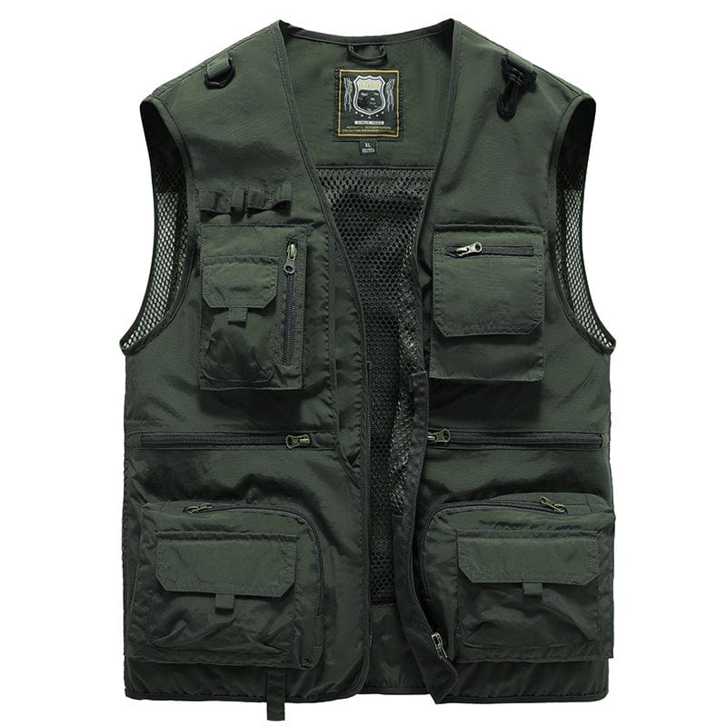 Gilet été multi-poches, léger et respirant.  Parfait pour activités outdoor. Plusieurs couleurs.