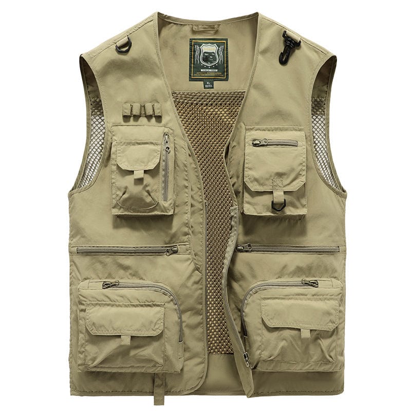 Gilet été multi-poches, léger et respirant.  Parfait pour activités outdoor. Plusieurs couleurs.