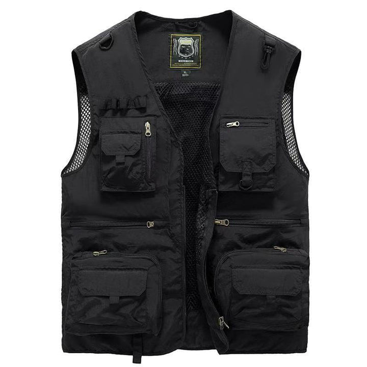 Gilet été multi-poches, léger et respirant.  Parfait pour activités outdoor. Plusieurs couleurs.