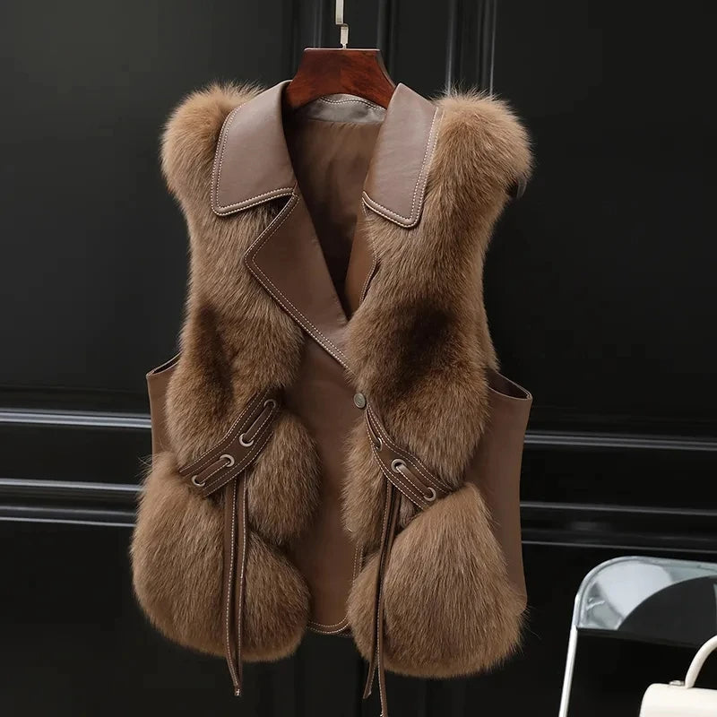 Gilet femme élégant, confortable et ajustable, parfait pour l'hiver et la mode raffinée.