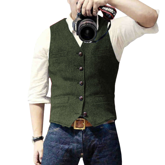 Gilet homme coupe classique, élégant et polyvalent.  Parfait pour un look moderne et raffiné.