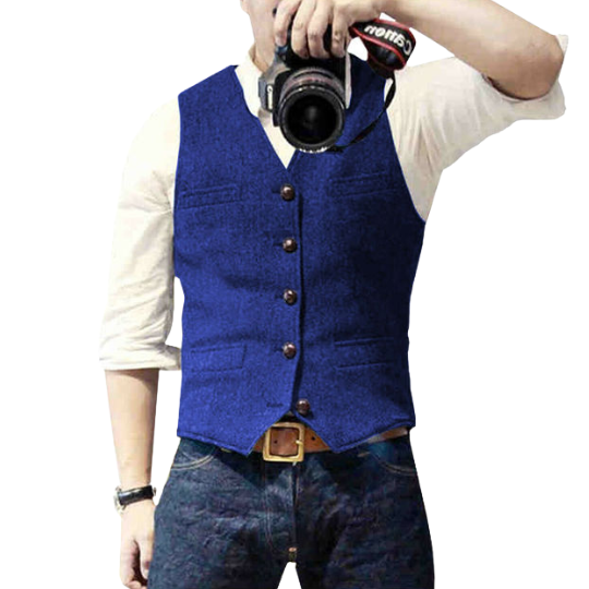 Gilet homme coupe classique, élégant et polyvalent.  Parfait pour un look moderne et raffiné.