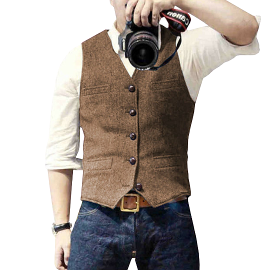 Gilet homme coupe classique, élégant et polyvalent.  Parfait pour un look moderne et raffiné.