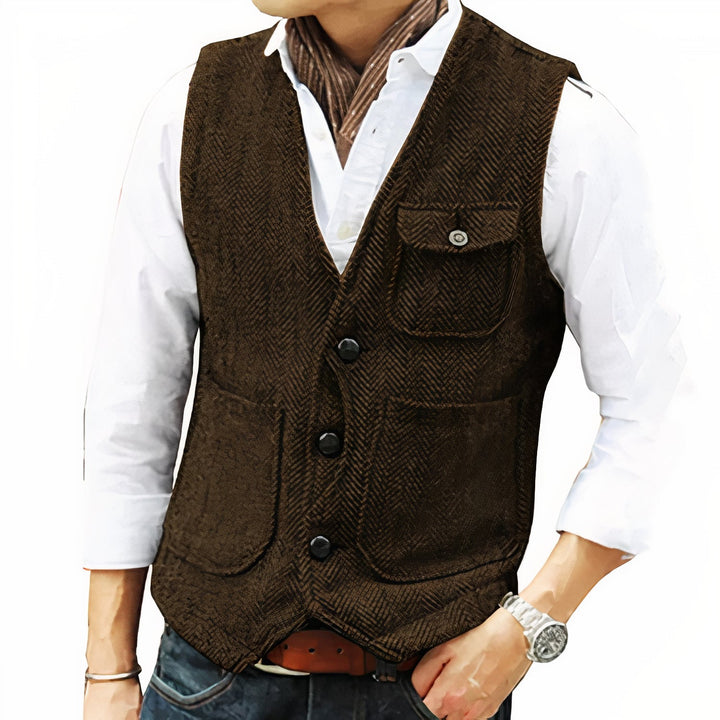 Veste sans manches homme, superposition facile pour un look moderne décontracté et stylé.