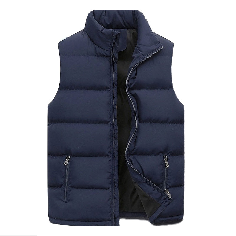 Gilet homme matelassé élégant, bodywarmer chaud avec poches zippées. Veste sans manches casual pour l'hiver.