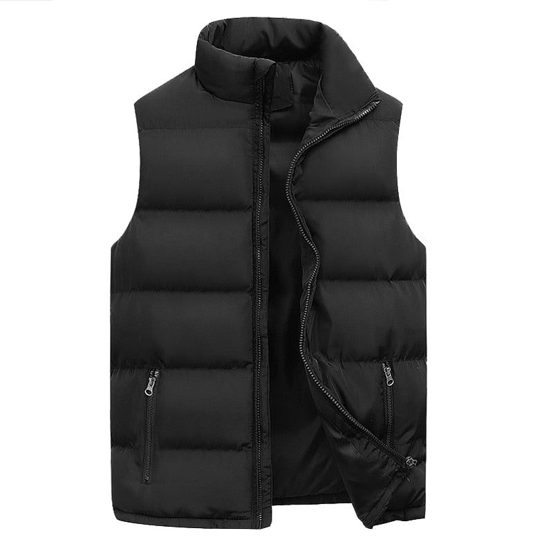 Veste sans manches matelassée pour homme, gilet chaud et stylé. Parfait pour un look élégant ou casual d'hiver.