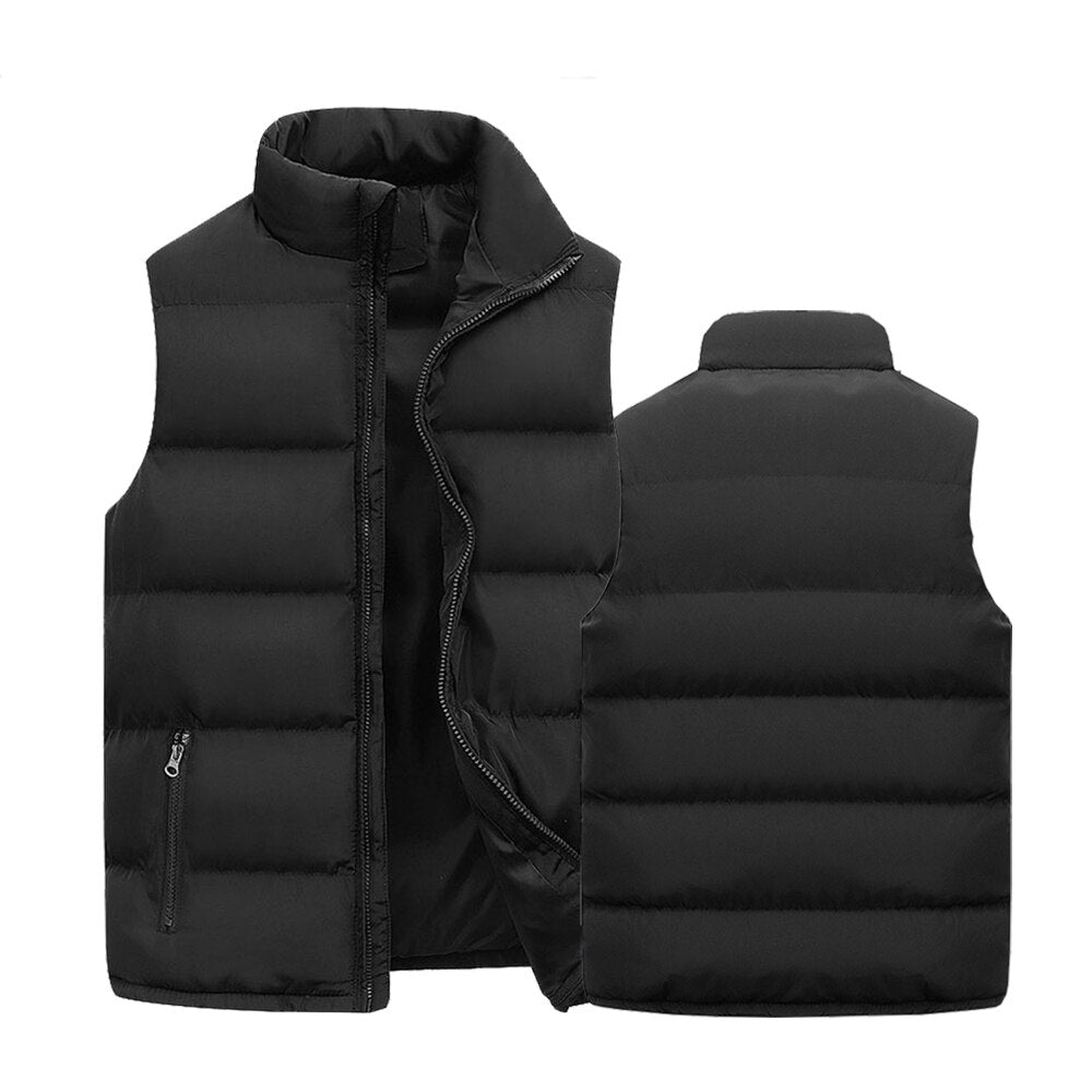 Gilet homme chaud et élégant, bodywarmer matelassé avec poches zippées. Vêtement d'hiver confortable et stylé.