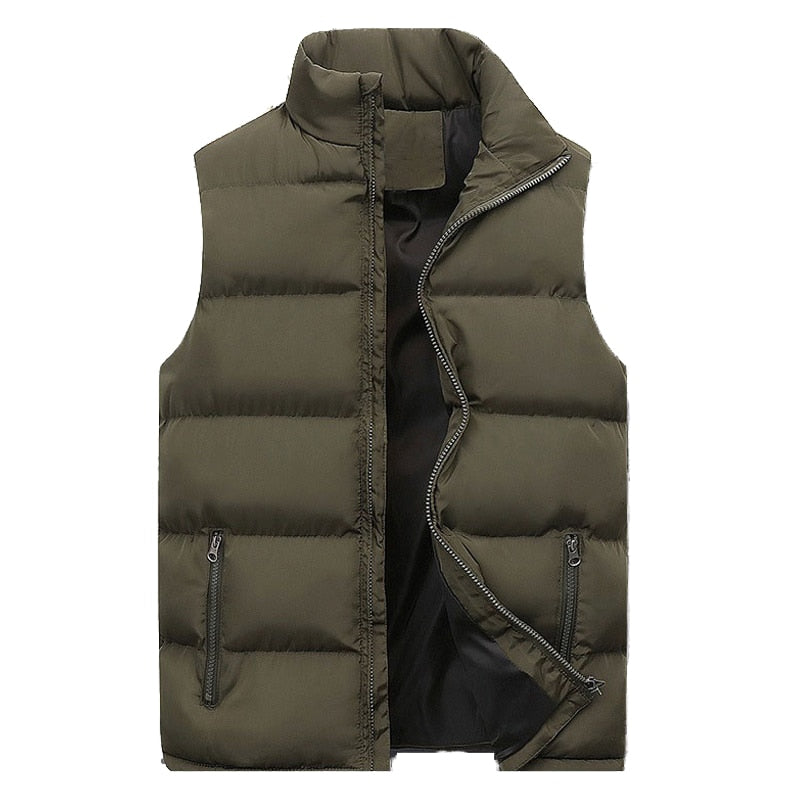 Bodywarmer homme matelassé d'hiver, gilet sans manches chaud, idéal pour un style casual élégant. Poches zippées.