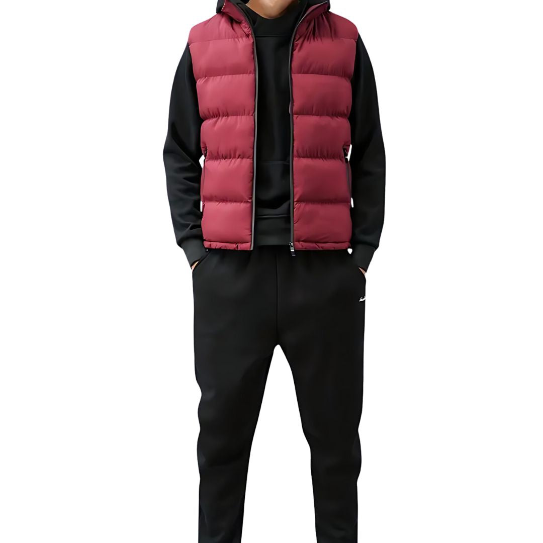 Doudoune sans manches homme Orion, coupe-vent et légère, avec col montant, pour la mode masculine.
