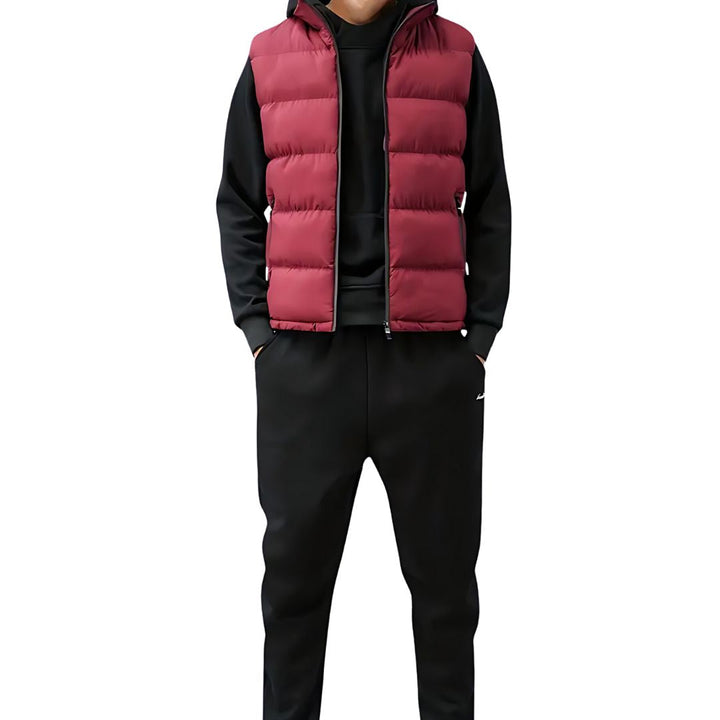 Doudoune sans manches homme Orion, coupe-vent et légère, avec col montant, pour la mode masculine.
