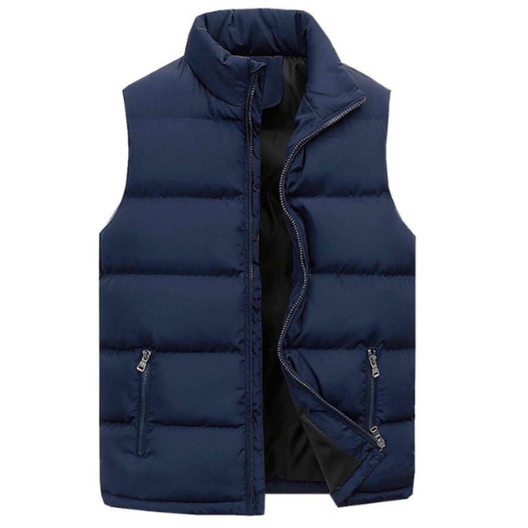 Gilet doudoune homme Orion, sans manches, léger et confortable, coupe-vent pour toute saison extérieure.