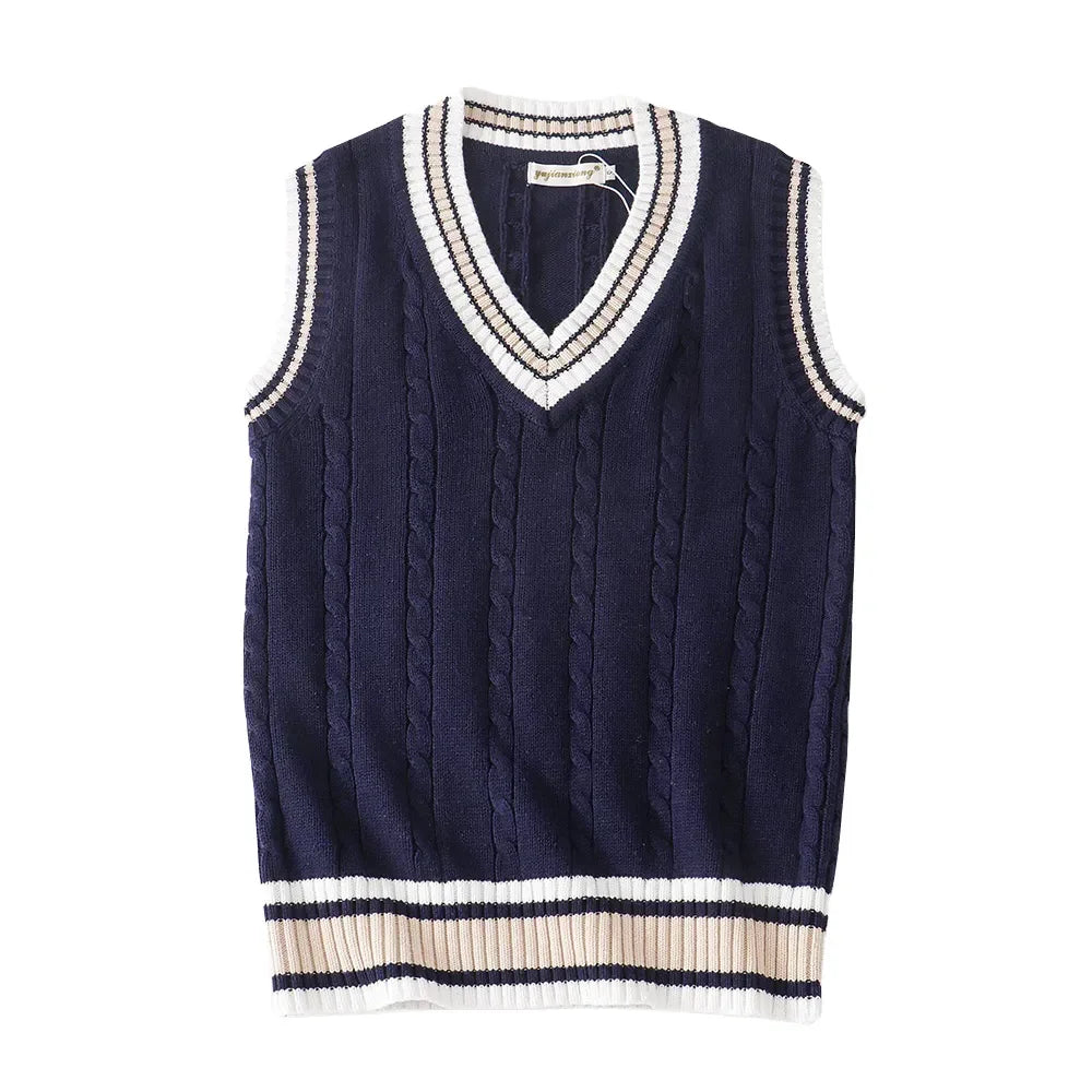 Gilet homme léger col V, tricot fin. Style élégant et décontracté chic. Idéal veston sans manches.