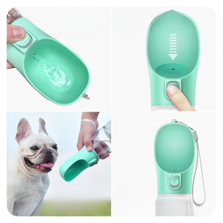 Gourde chien écologique, légère et résistante.  Hydratation facile pour vos balades.  Plusieurs tailles disponibles.