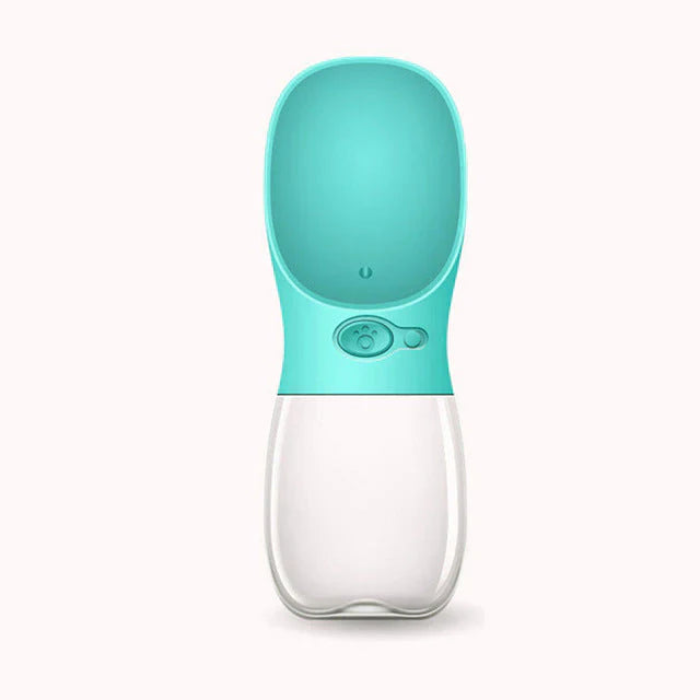 Gourde d'eau anti-fuite pour chien, 350/550ml.  Idéale pour les voyages, avec bol intégré.