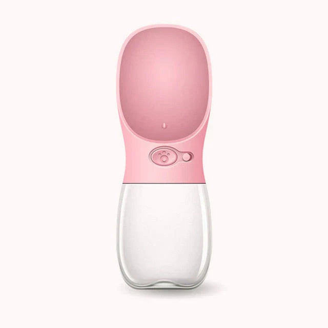Gourde d'eau anti-fuite pour chien, 350/550ml.  Idéale pour les voyages, avec bol intégré.