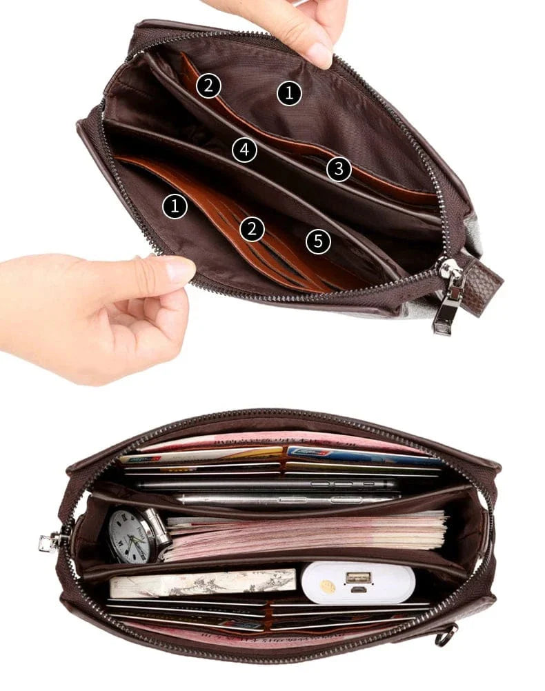 Portefeuille en cuir PU pour homme, modèle long, couleur noir, élégant et idéal pour l'organisation.