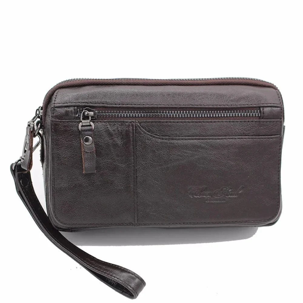 Accessoire de maroquinerie homme : grand portefeuille en cuir noir, offrant style classique et fonctionnalité