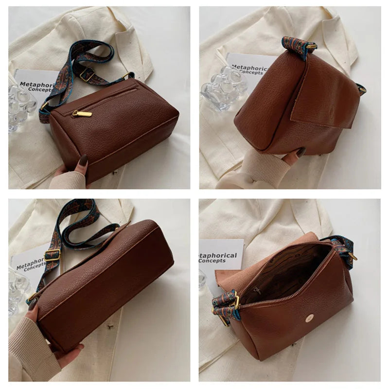 Sac de jour prune en similicuir pour femme, sac à bandoulière vintage