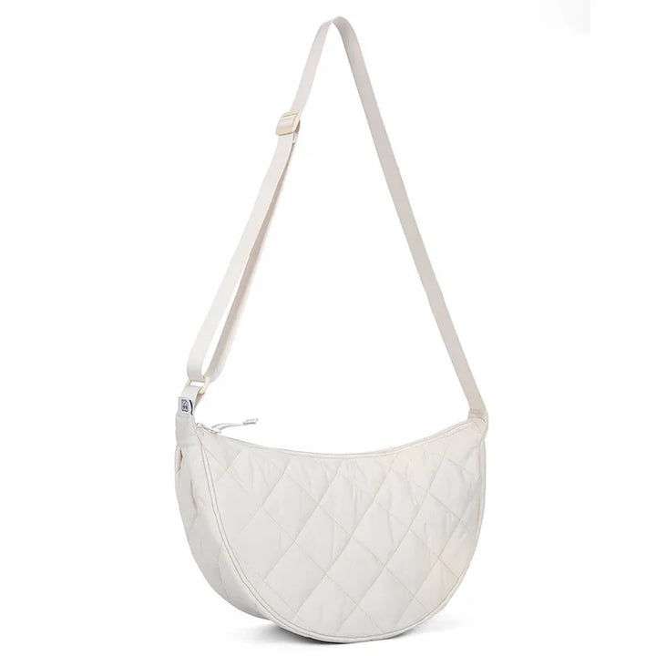Sac femme bandoulière matelassé léger et spacieux, en nylon durable, idéal pour le quotidien. Sac chic et léger.
