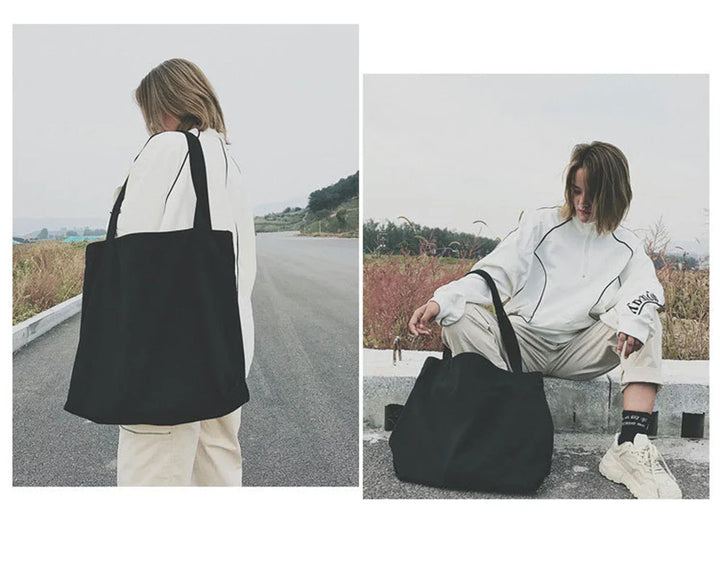Sac cabas femme en coton doux et résistant. Grand sac fourre-tout avec anses confortables, parfait au quotidien.