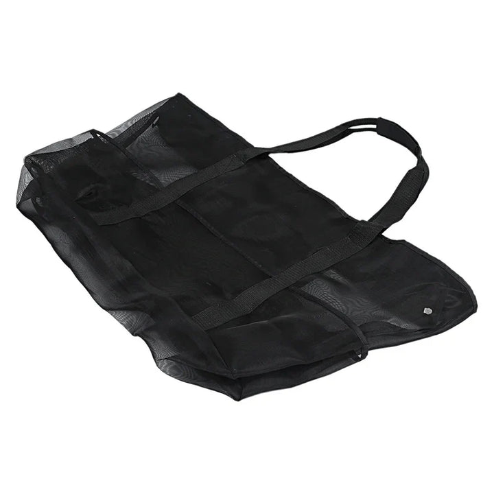 Sac de plage XL noir multifonction, idéal pour la famille, la plage, la piscine et les voyages d'été.