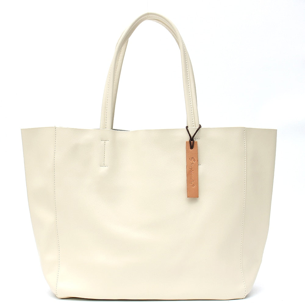 Sac à main cabas en cuir véritable, parfait pour le travail, les voyages ou le shopping.