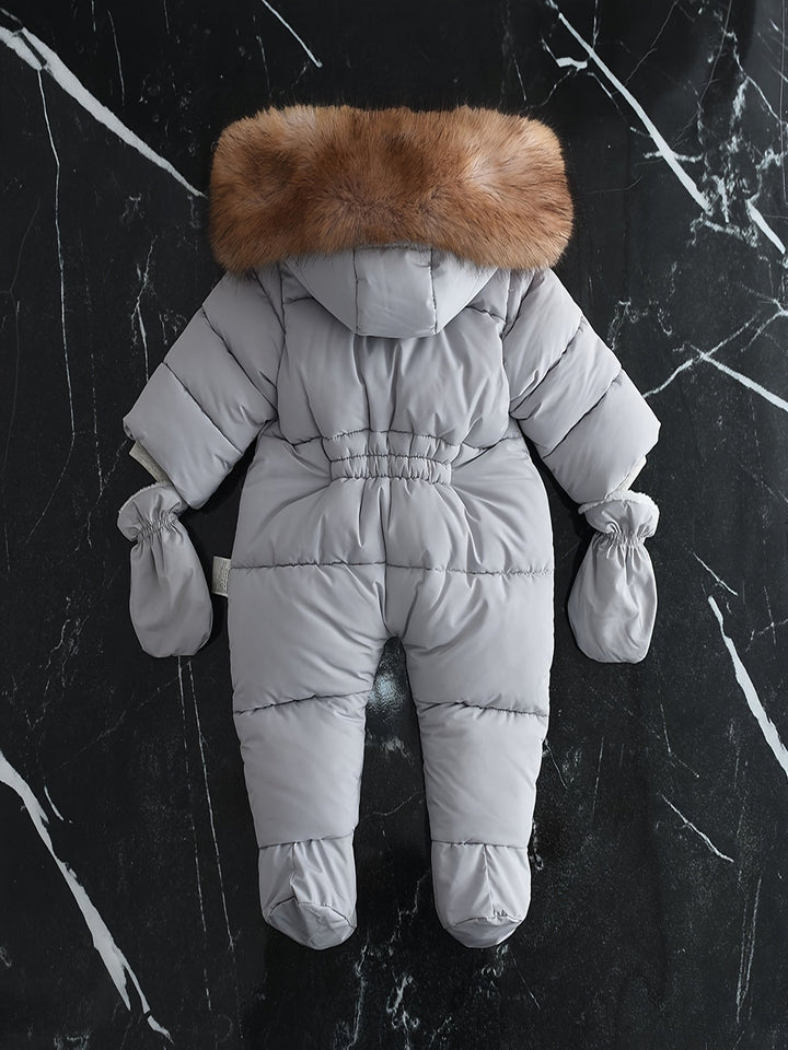 Grenouillère bébé unisexe, chaude et douce, idéale pour les bébés en automne et hiver rigoureux.