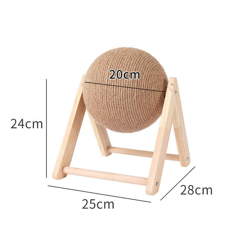 Griffoir à chat boule sisal : jouet durable et moderne pour chat.  Protège meubles, stimule le jeu.